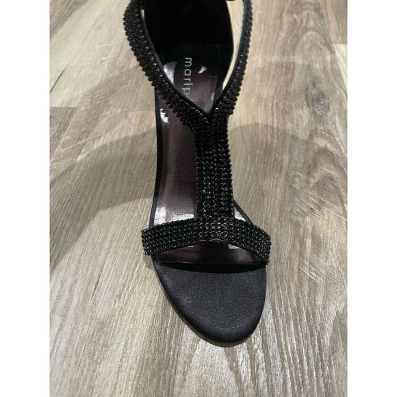 Maripe Black Jeweled heels size 9 - Picture 9 of 11